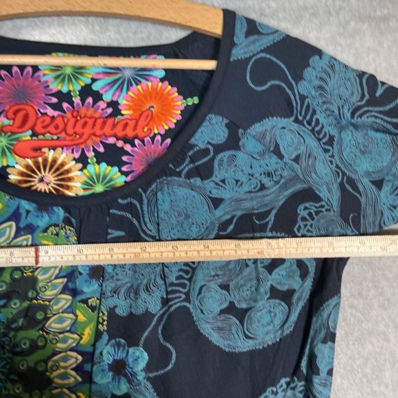 Designual Dress XL Multi Color Mandala Fit Flare Artsy Bohemian La Vida Es Chula - Picture 6 of 16